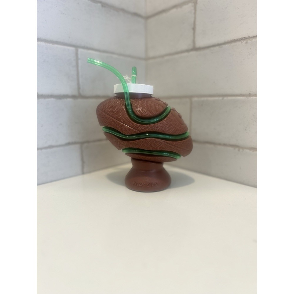 Sizzlin' Cool Sports Football Figural Bottle w/ Krazy Straw Plastic BK264-24